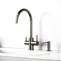 Смеситель для кухонной мойки Sancos Taper SC4012GG, с подключением к фильтру, цвет воронёная сталь, gunmetal