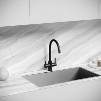 Смеситель для кухонной мойки Sancos Taper SC4012MB, с подключением к фильтру, цвет черный матовый