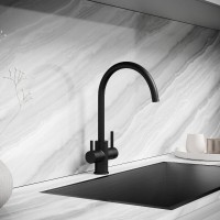 Смеситель для кухонной мойки Sancos Taper SC4012MB, с подключением к фильтру, цвет черный матовый