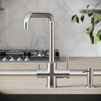 Смеситель для кухонной мойки Sancos Vela SC4013BN, с подключением к фильтру, цвет брашированный никель