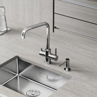 Смеситель для кухонной мойки Sancos Vela SC4013CH, с подключением к фильтру, цвет хром