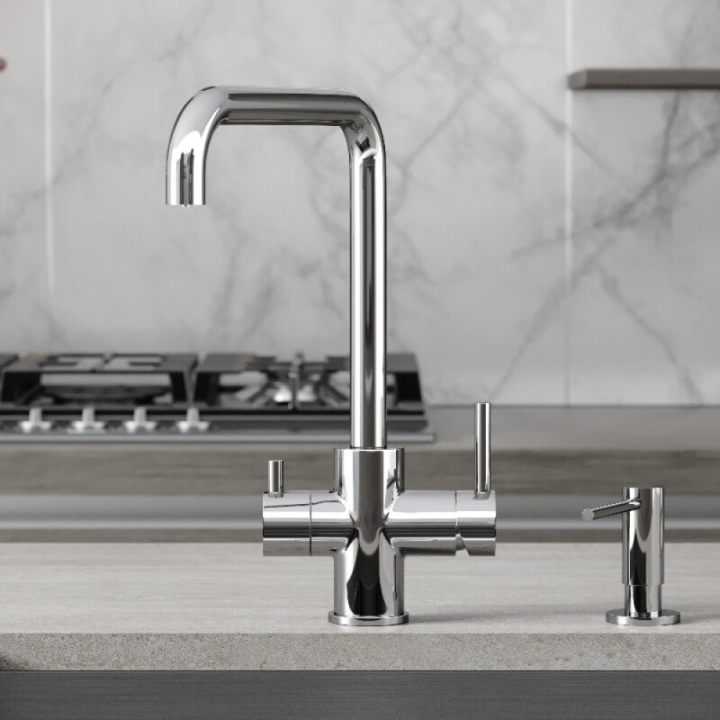 Смеситель для кухонной мойки Sancos Vela SC4013CH, с подключением к фильтру, цвет хром