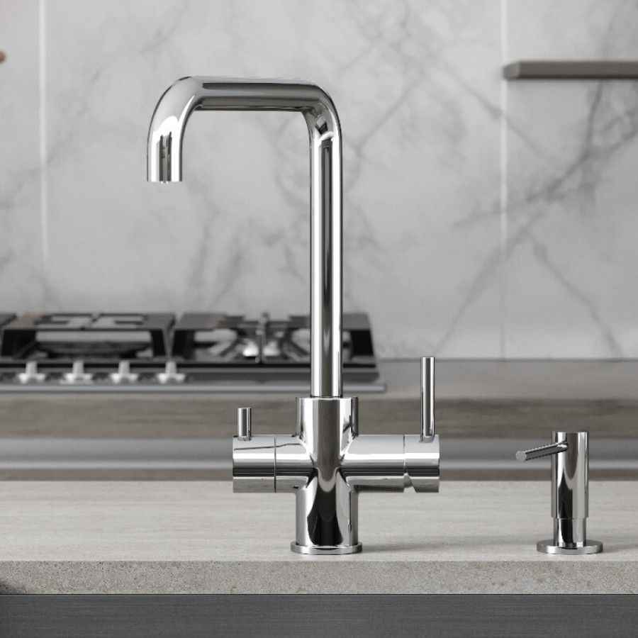 Смеситель для кухонной мойки Sancos Vela SC4013CH, с подключением к фильтру, цвет хром