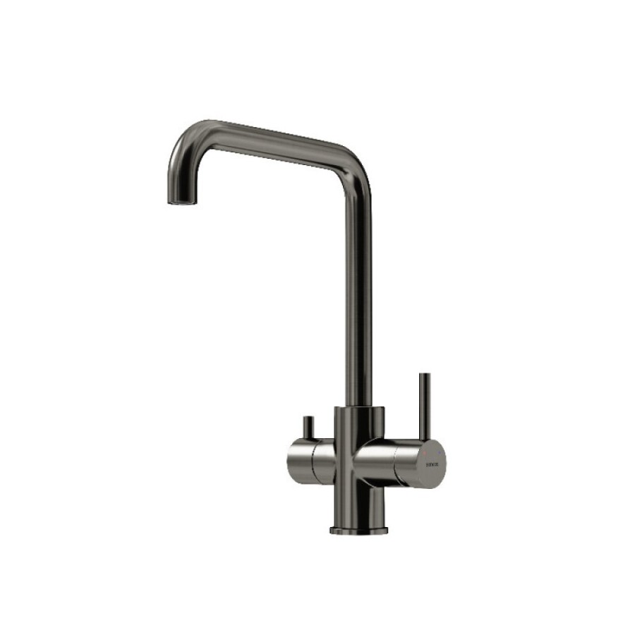 Смеситель для кухонной мойки Sancos Vela SC4013GG, с подключением к фильтру, цвет воронёная сталь, gunmetal