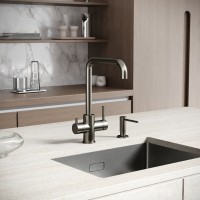 Смеситель для кухонной мойки Sancos Vela SC4013GG, с подключением к фильтру, цвет воронёная сталь, gunmetal