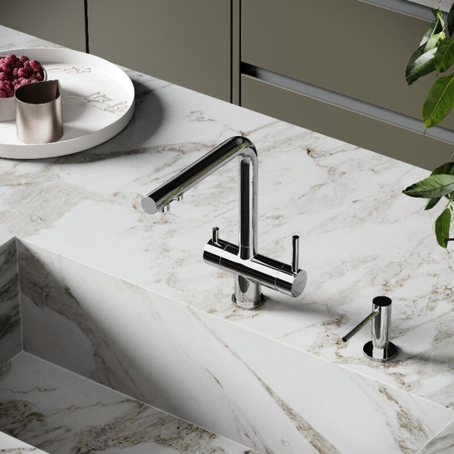 Смеситель для кухонной мойки Sancos Foster SC4014СH, с подключением к фильтру, цвет хром