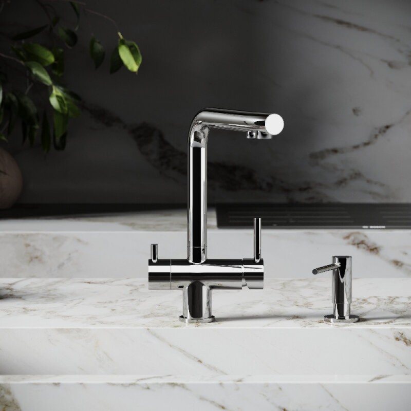 Смеситель для кухонной мойки Sancos Foster SC4014СH, с подключением к фильтру, цвет хром
