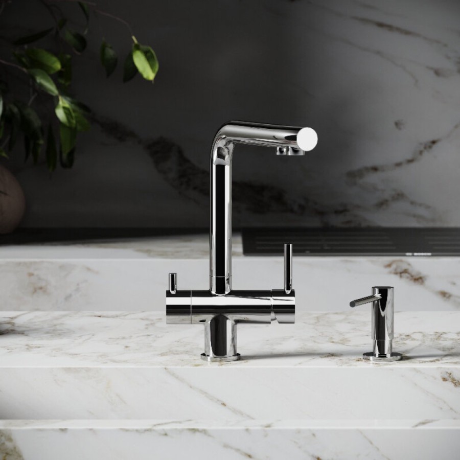 Смеситель для кухонной мойки Sancos Foster SC4014СH, с подключением к фильтру, цвет хром