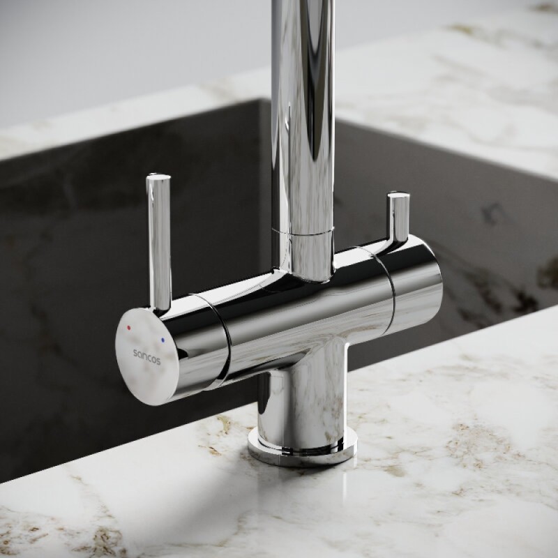 Смеситель для кухонной мойки Sancos Foster SC4014СH, с подключением к фильтру, цвет хром