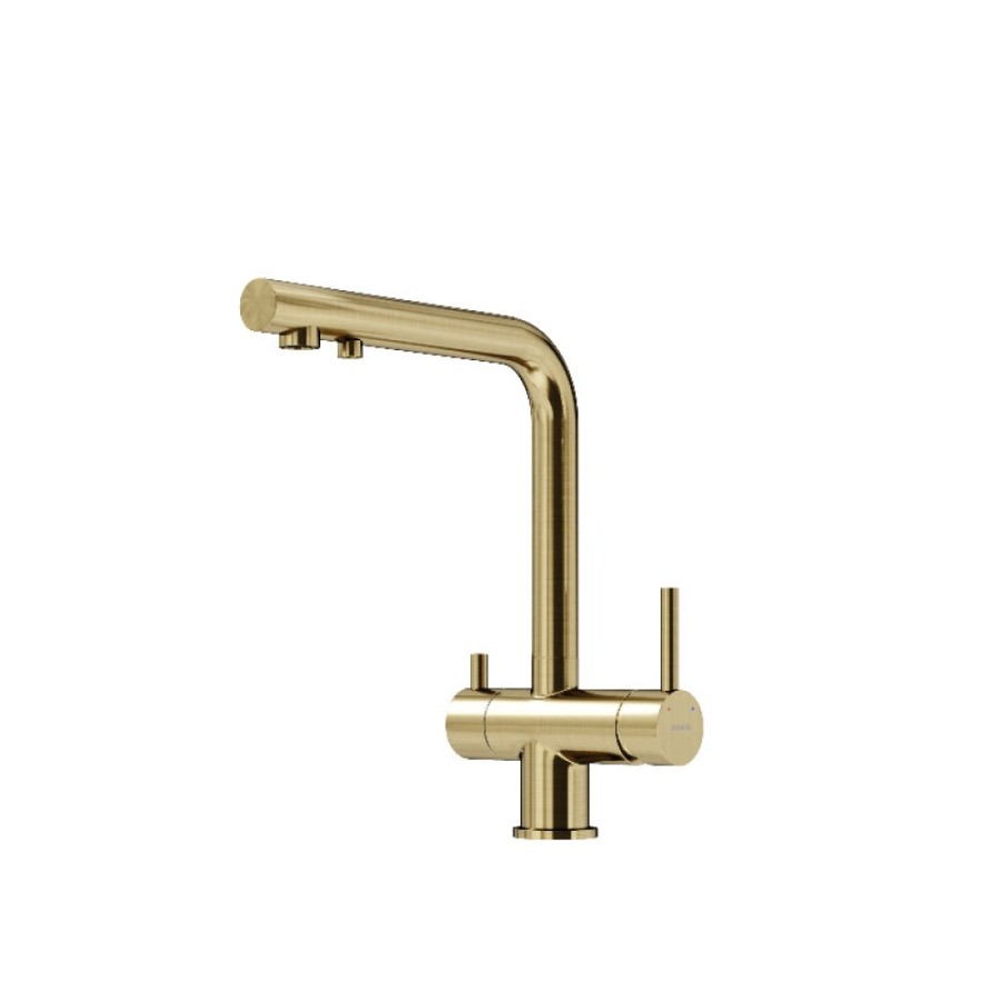 Смеситель для кухонной мойки Sancos Foster SC4014BG, с подключением к фильтру, цвет брашированное золото