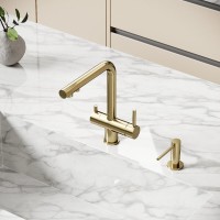 Смеситель для кухонной мойки Sancos Foster SC4014BG, с подключением к фильтру, цвет брашированное золото