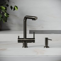 Смеситель для кухонной мойки Sancos Foster SC4014GG, с подключением к фильтру, цвет воронёная сталь, gunmetal