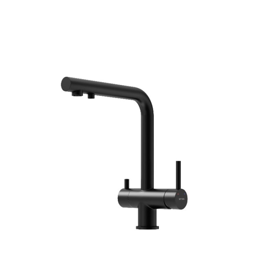Смеситель для кухонной мойки Sancos Foster SC4014MB, с подключением к фильтру, цвет черный матовый