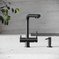 Смеситель для кухонной мойки Sancos Foster SC4014MB, с подключением к фильтру, цвет черный матовый