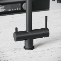Смеситель для кухонной мойки Sancos Foster SC4014MB, с подключением к фильтру, цвет черный матовый
