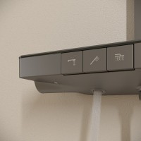 Душевая система Sancos Vos SC6100GG, термостатическая, вороненая сталь