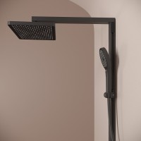 Душевая система Sancos Vos SC6100MB, термостатическая, черный матовый