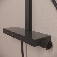 Душевая система Sancos Vos SC6100MB, термостатическая, черный матовый