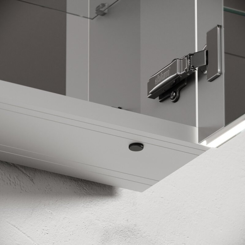Зеркальный шкаф Sancos Evoke SC80100, 100 см, LED подсветка, бесконтактное управление, серый