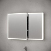 Зеркальный шкаф Sancos Evoke SC80100, 100 см, LED подсветка, бесконтактное управление, серый