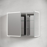 Зеркальный шкаф Sancos Evoke SC80100, 100 см, LED подсветка, бесконтактное управление, серый