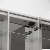 Зеркальный шкаф Sancos Evoke SC80100, 100 см, LED подсветка, бесконтактное управление, серый
