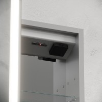 Зеркальный шкаф Sancos Evoke SC8060, 60 см, LED подсветка, бесконтактное управление, серый