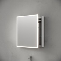 Зеркальный шкаф Sancos Evoke SC8060, 60 см, LED подсветка, бесконтактное управление, серый