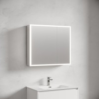 Зеркальный шкаф Sancos Evoke SC8080, 80 см, LED подсветка, бесконтактное управление, серый