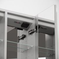 Зеркальный шкаф Sancos Evoke SC8080, 80 см, LED подсветка, бесконтактное управление, серый