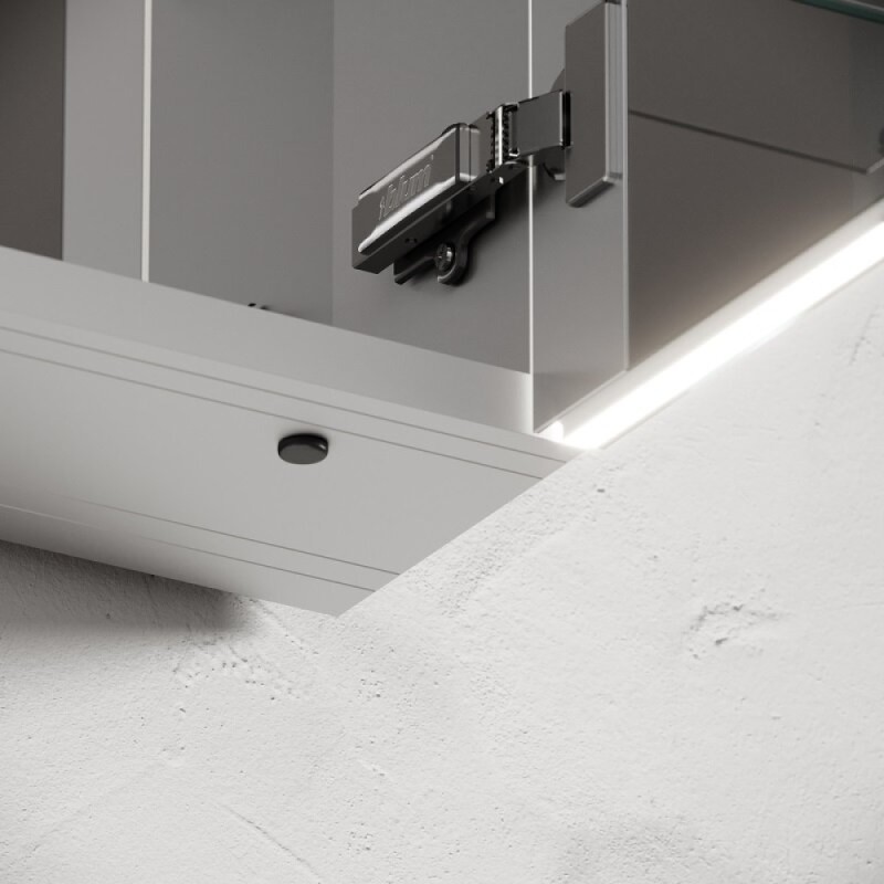 Зеркальный шкаф Sancos Evoke SC8080, 80 см, LED подсветка, бесконтактное управление, серый