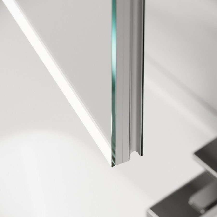 Зеркальный шкаф Sancos Evoke SC8080, 80 см, LED подсветка, бесконтактное управление, серый