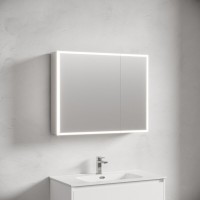 Зеркальный шкаф Sancos Evoke SC8090, 90 см, LED подсветка, бесконтактное управление, серый