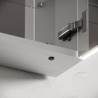 Зеркальный шкаф Sancos Evoke SC8090, 90 см, LED подсветка, бесконтактное управление, серый