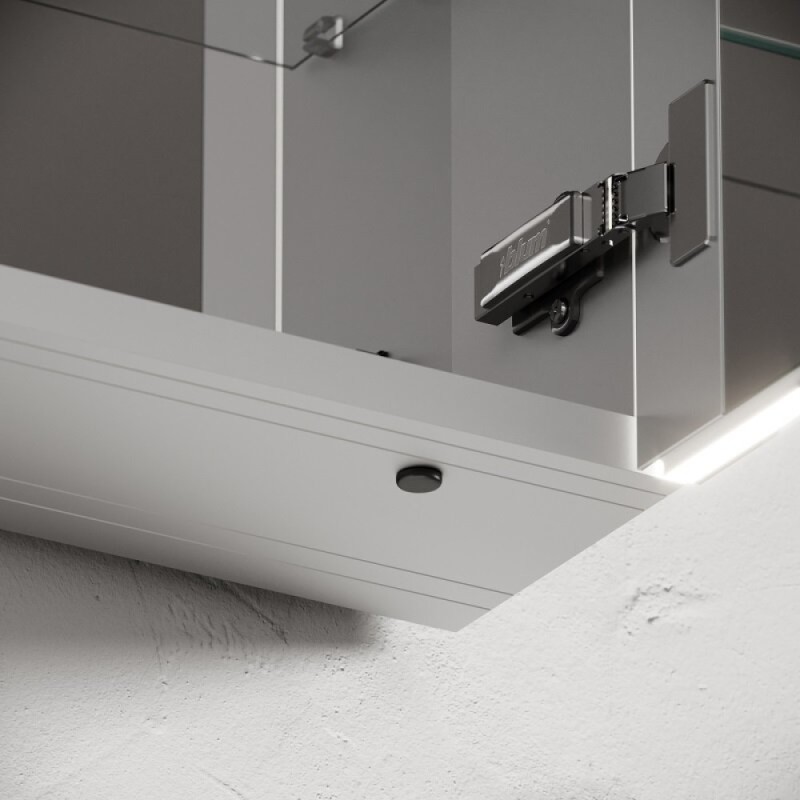Зеркальный шкаф Sancos Evoke SC8090, 90 см, LED подсветка, бесконтактное управление, серый