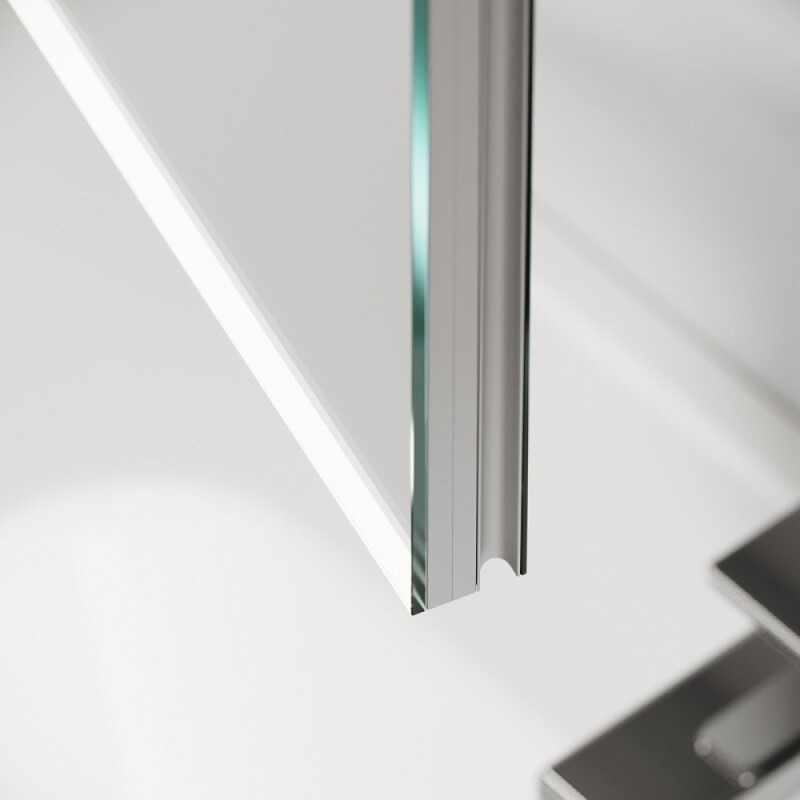 Зеркальный шкаф Sancos Evoke SC8090, 90 см, LED подсветка, бесконтактное управление, серый