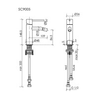 Смеситель для биде Sancos Etna SC9005CH, хром