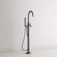 Смеситель Sancos Etna SC9009GG, для ванны, напольный, с душевым гарнитуром, вороненая сталь