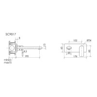 Смеситель для раковины Sancos Studio SC9017CH, хром