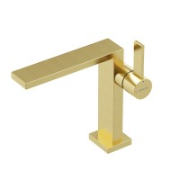 Смеситель для раковины Sancos Linn SC9019BG, PVD золото брашированное