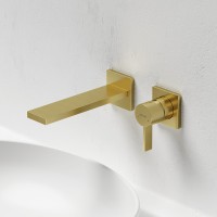 Смеситель для раковины Sancos Linn SC9021BG, PVD золото брашированное