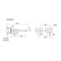 Смеситель для раковины Sancos Linn SC9021BN, PVD никель брашированный