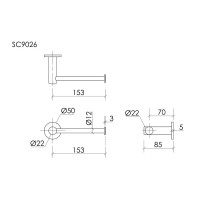 Держатель туалетной бумаги Sancos Base SC9026CH, хром