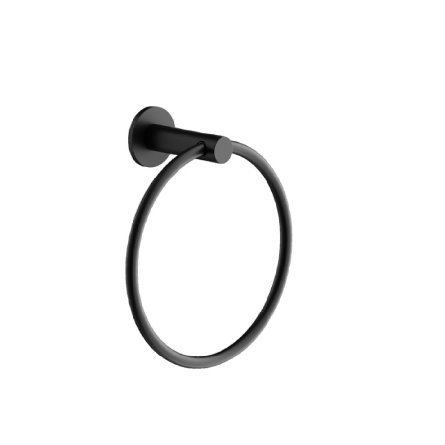Полотенцедержатель-кольцо Sancos Base SC9029MB, 18 см, черный матовый