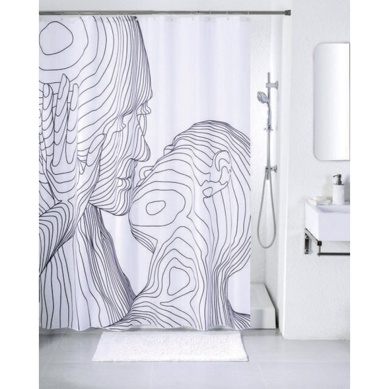 Штора для ванной Iddis Black&White SCID150P