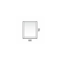 Зеркало Corozo Техас 60 с полкой SD-00000276, 60 см, подвесное, белое