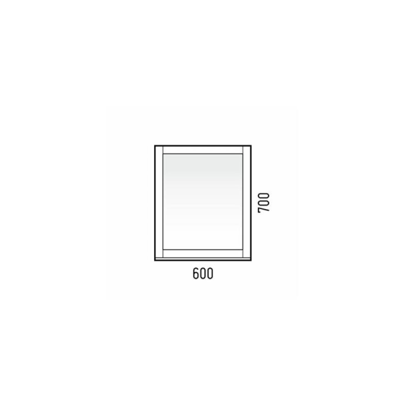 Зеркало Corozo Техас 60 с полкой SD-00000276, 60 см, подвесное, белое