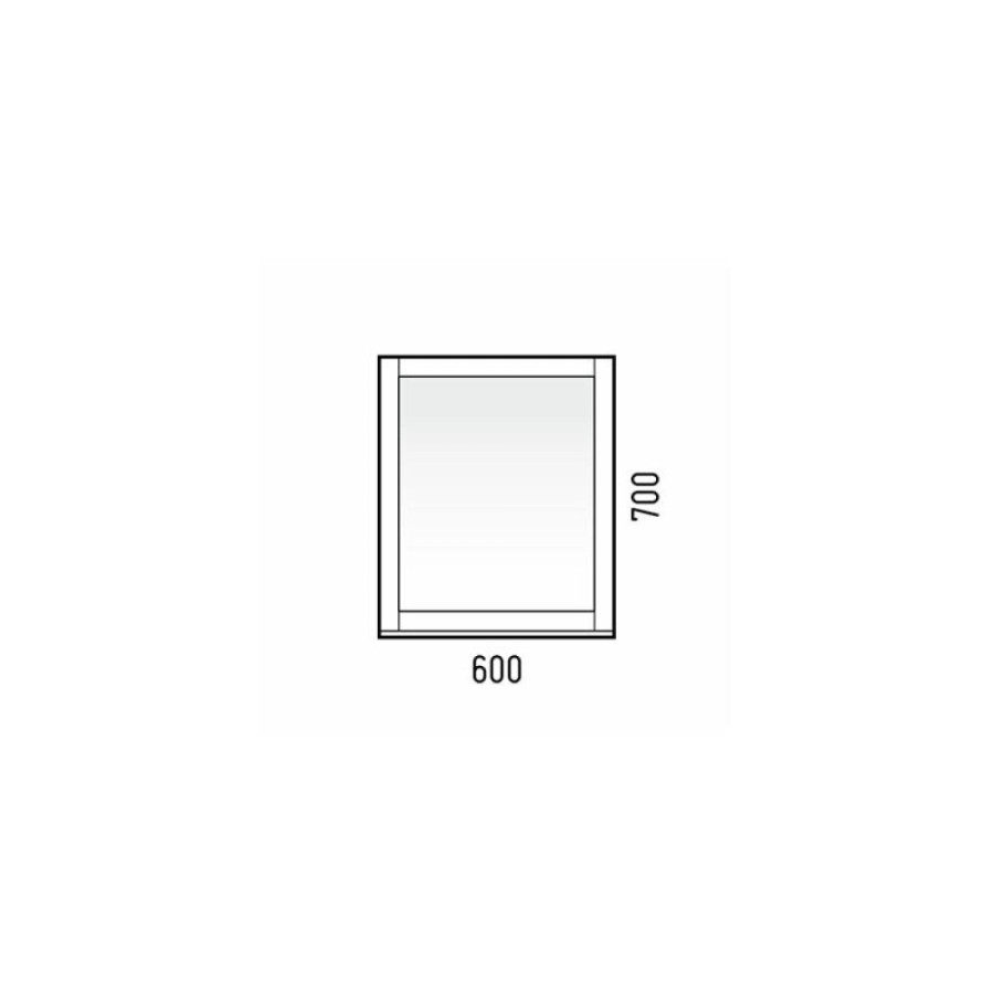 Зеркало Corozo Техас 60 с полкой SD-00000276, 60 см, подвесное, белое