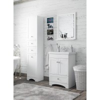 Зеркало Corozo Техас 60 с полкой SD-00000276, 60 см, подвесное, белое