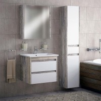 Зеркало-шкаф Corozo Верона 65 SD-00000284, 65 см, подвесное, серое